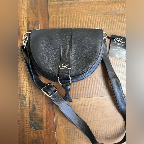 Gabriela Kabande divine collection belt shoulder crossbody black leather bag - Picture 4 of 12